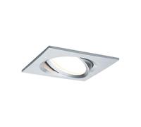 Paulmann 93679 Spot encastré LED Nova Plus carré orientable incl. 1x6,8 watts gradable projecteurs encastrés alu spot alu lampe encastrée 2700 K