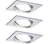 Paulmann 93680 Luminaire à LED encastrable jeu de 3 18 W Aluminium (tourné)