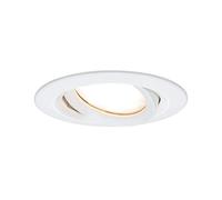 Paulmann 93681 Spot encastré LED Nova Plus rond orientable 1x6,8W IP65 gradable projecteurs encastrés Blanc dépoli spot aluminium lampe enc. 2700K