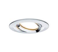 Paulmann 93683 LED Nova Plus rond orientable 1x6,8W IP65 gradable projecteurs encastrés Chrome spot aluminium lampe enc. 2700K, 6.8 W, 1er-Set