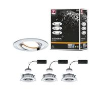 Paulmann Spot encastrable Nova Plus pour salle de bains – Jeu de 3 LED 20,4 W IP65 Chrome