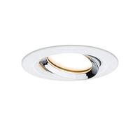 Paulmann 93685 Spot encastré LED Nova Plus rond orientable 1x6,8W IP65 gradable projecteurs enc. Blanc dépoli, chrome spot aluminium lampe enc. 2700K
