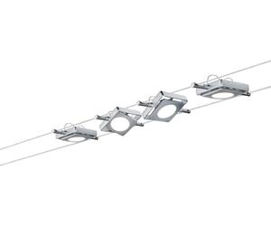 Paulmann 94107 Système de câbles CC MacLED 4x4W, Chrome mat, 230/12V CC, 36VA, Métal