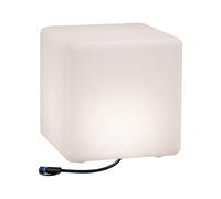 Paulmann 94181 Outdoor Plug&Shine Objet lumineux extérieur LED Cube, IP67, 3000K, 575lm, 24V, 300x300 mm