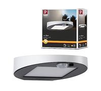 Paulmann Applique d'extérieur solaire LED Ryse – Détecteur de mouvement, IP44, 3000K, 30 lm, Blanc