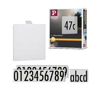 Paulmann 94253 Panneau de numéros de maison pour extérieur solaire Soley Accessoires Métal Blanc 0 W