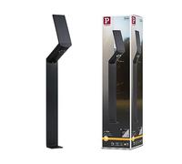 Paulmann 94262 Ilias Borne solaire d'extérieur LED rectangulaire avec 1 ampoule 1,2 W Anthracite Plastique 3000 K Blanc chaud 1,2 W