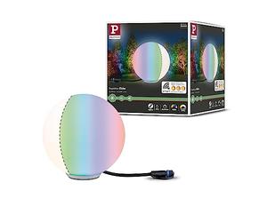 Paulmann 94269 Luminaire d'extérieur LED Plug & Shine ZigBee Globe RGBW Objet lumineux incl. 1x2,8 watts gradable IP67 Blanc Éclairage de jardin plastique Blanc chaud 3000 K