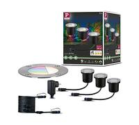 Paulmann RGBW Luminaire à encastrer au sol LED pour Plug & Shine System, argenté - lot de 3 Ce luminaire comporte des modules à LED prémontés de classes énergétiques A A++, A+, A