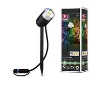 Paulmann 94283 Luminaire d'extérieur LED Plug & Shine ZigBee Spot Pike RGBW incl. 1x4,5 watts gradable IP44 Anthracite Éclairage de jardin plastique Blanc chaud 3000 K