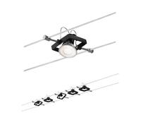 PAULMANN 94290 MAC II CÂBLE CARRÉ MAX. PLAFONNIER NOIR MAT 5 X 10 W, M