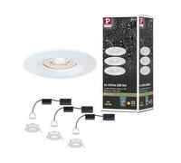 Paulmann Nova Mini Plafonnier encastré LED fixe, blanc mat - lot de 3 Ce luminaire comporte des modules à LED prémontés de classes énergétiques A A++, A+, A