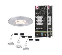Paulmann 94305 LED Nova mini Spots encastrés Coin rond incl. 3x4 watts Spot encastré pour plafond Alu tourné Lampe encastrée aluminium Blanc chaud 2700 K