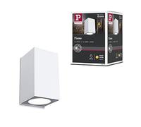 Paulmann 94329 luminaire d'extérieur LED applique d'extérieur Flame IP44 carré incl. 1x3,8W Blanc lampe d'extérieur aluminium lampe de jardin 3000K