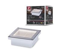 Paulmann 94336 LED luminaire d'ext. encastré sol Brick avec détecteur de mouv. IP67 100x100 mm carré incl. 1x0,8W Alu, Gris Métal, Acier inox. 3000K