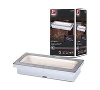 Paulmann Encastré de sol LED Brick – Détecteur crépusculaire (IR) IP67 3000K 1,6W – Alu gris