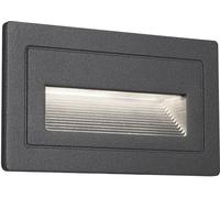 Applique murale extérieure encastrée wall long 2w ip65 3000k 210x60 aluminium - paulmann - blanc Noir G