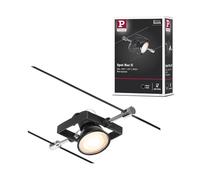 Paulmann 94435 CorDuo Système de Câbles Spot Mac II DC Individuel 10 watts max, Éclairage Extensible Noir Mat Matière Plastique GU5,3 Système de Câbles sans Ampoules