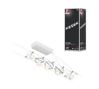 Paulmann 94438 CorDuo Set Système de Câbles Cardan DC 5 x 10 watt max, Éclairage Extensible Blanc Mat Câble Matière Plastique GU5,3 Système de Câbles sans Ampoules