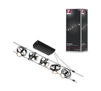 Paulmann 94440 CorDuo Set Système de Câbles Cardan DC 5 x 10 watt max, Éclairage Extensible Noir Mat Câble Métallique Matière Plastique GU5,3 Système de Câbles sans Ampoules