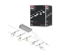 Paulmann 94442 CorDuo Set Système de Câbles Salt DC 5 x 10 watts max, Éclairage Extensible Chrome Mat Câble Matière Plastique GU5,3 Système de Câbles sans Ampoules