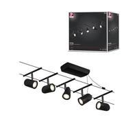 Kit Cable Wire Led Système Cup Ip20 5x10w Gu5,3 L.100 X L.10 X H.12,4 Cm Paulmann Noir Dépoli