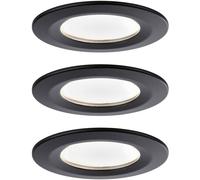 Paulmann Luminaire à LED encastrable Nova 94473 3x6W (18W) 2700K Noir mat