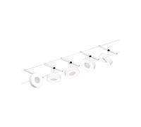 Paulmann 94477 Kit de base circulaire LED 5 x 400 lm avec 5 x 5 W Blanc chaud mat Plastique chromé Système d'éclairage en métal 3000 K