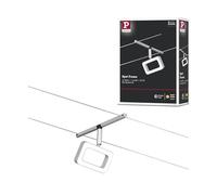 Paulmann 94482 Système à câble LED Frame Spot simple, 1x4,8 W blanc chaud inclus, chrome mat, chrome, matière plastique, métal, système d'éclairage 3000 K