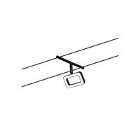 Paulmann 94486 Spot LED avec 1 x 4,8 W Blanc chaud Noir mat Plastique chromé Système d'éclairage en métal 3000 K