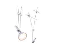 Paulmann 94487 CorDuo Système de Câbles Spot Individuel Comet DC 12V 50 watts max. Éclairage Extensible Chrome Mat Câble Métal GU5,3 Système de Câbles sans Ampoules