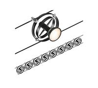 Paulmann 94494 système câble CorDuo kit Cardan CC max. 8x7W extensible Noir mat câble métallique Métal GU5,3 sans ampoule