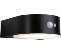 Paulmann 94570 Applique extérieur solaire LED Eileen avec détecteur de mouvement IP44 3000 K 300 lm, avec 1 x 5,5 W blanc chaud, noir, sans fil, matière plastique, rechargeable