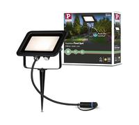 Paulmann 94575 Plug & Shine Lampe d'extérieur LED Projecteur de jardin Projecteur IP65 Blanc chaud, avec 1 spot de 15,5 watts, noir, aluminium, 3000 K