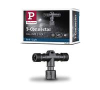 Paulmann 94584 Parc Outdoor Light Connector T-Piece IP67 1 in/2-out Max. 24W T Connecteur Noir Accessoires Plastique Garage Lumière