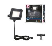 Paulmann 94585 Park + Light luminaire d'extérieur LED projecteur Bimea IP65 carré 1x4,5W blanc chaud noir Métal éclairage de garage 3000K
