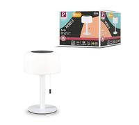 Paulmann Lampe de table solaire Bartja 94606 – 1,6 W 160 lm 2700K blanc IP44 dimmable USB‑C