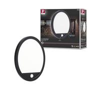Paulmann 94664 lumin. ext. LED Panel Lamina détecteur de mouv. IP44 rond incl. 1x14,5W blanc chaud noir panneau ext. plastique Panneau lumineux 3000K