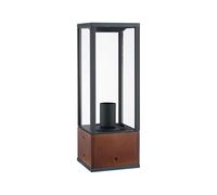 Paulmann 94675 luminaire d'extérieur LED Objet lumineux Timba IP44 400 mm borne lumineuse sans ampoule carré max. 60W Outdoor Bois E27