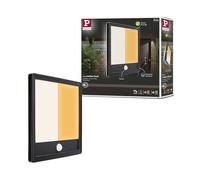 Panneau d'extérieur LED Lamina Backlight Détecteur de mouvement crépusculaire (IR) favorable aux insectes IP44 carré 250x47mm Tunable Warm 14W 920lm 230V Noir Matière plastique Noir G
