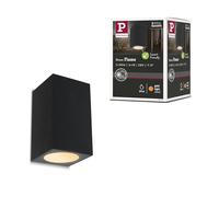 Paulmann 94710 luminaire d'extérieur LED Applique Flame respect insectes IP44 carré 58x103mm 2200K 4W 265lm 230V 75° Anthracite métal lumière dorée