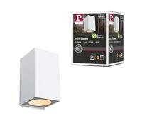 Paulmann 94711 luminaire d'extérieur LED Applique Flame respect insectes IP44 carré 58x103 mm 2200K 4W 265lm 230V 75° blanc métal lumière dorée
