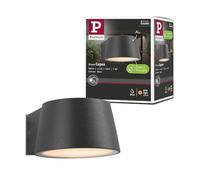 Paulmann 94713 luminaire d'extérieur LED Applique Capea respect insectes IP44 96x128 mm 2200K 6W 550lm 230V 98° noir alu lumière dorée Applique