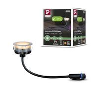 Paulmann 94721 luminaire d'extérieur LED Plug & Shine encastré de sol Floor respectueux insectes IP67 2200K 2W Argent rond gradable acier
