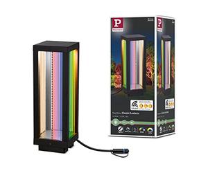 Paulmann 94753 Plug & Shine Objet lumineux LED Classic Lantern Smart Home Zigbee IP44 2W 90lm gradable 300 mm Anthracite aluminium/plastique RGBW