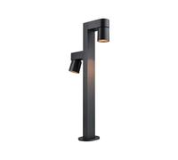 Borne lumineuse LED Kimu favorable aux insectes IP44 cylindrique 822mm 2200K 2x7,8W 720lm / 720lm 230V 70° Anthracite Aluminium Anthracite G