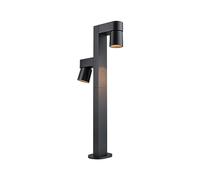 Borne lumineuse LED Kimu favorable aux insectes IP44 cylindrique 822mm 2200K 2x7,8W 720lm / 720lm 230V 70° Anthracite Aluminium Anthracite G