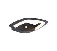 Paulmann 94838 Applique d'extérieur LED Akena IP44 détecteur de mouvement 11W 800lm 243x254 mm Anthracite aluminium 3000K