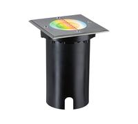 Paulmann 94846 LED lumin. d'extérieur encastré sol Smart Home Zigbee Floor IP67 carré 110x110 mm RGBW+ 4,9W 300lm 230V Acier brossé lumin. d'extérieur