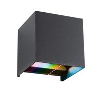 Paulmann 94847 Applique d'extérieur LED Cybo IP44 2x2,5W 2x150lm gradable 100x100mm Anthracite aluminium RGBW